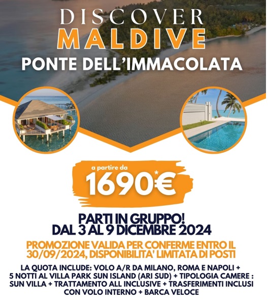 offerta immacolata alle maldive